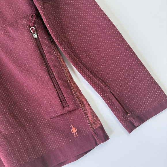 Smartwool Intraknit 250 Hoodie Womens L Maroon Excellent Merino Wool Pullover - Picture 4 of 10
